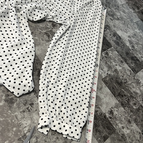 H&M Mama Maternity Polka Dot Balloon Sleeve Empire Waist Flowy Feminine Tunic M - Picture 9 of 10